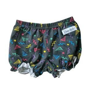 Claire Bella 80's Print Black Shorties